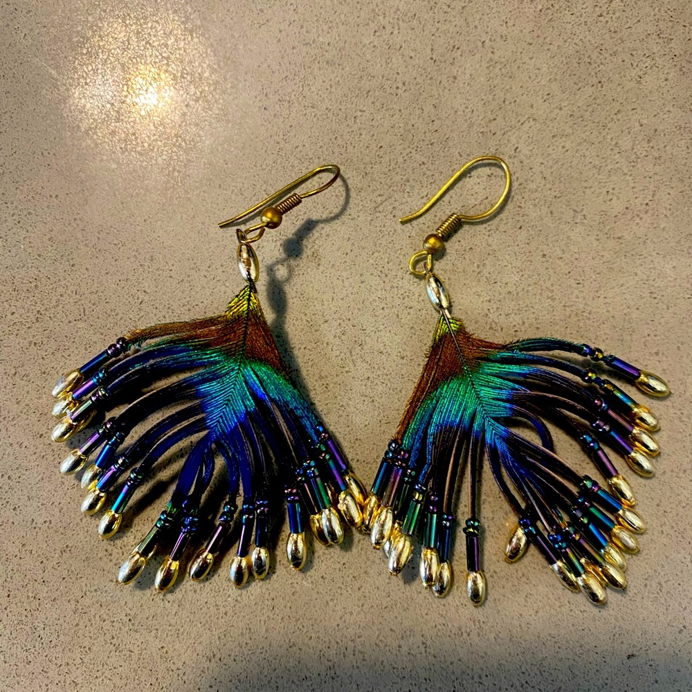 Natural Peacock feathers handmade